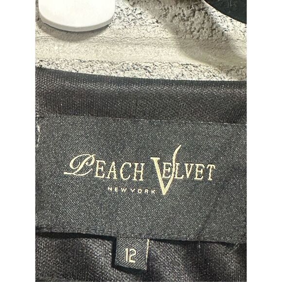 Peach Velvet New York Abstract Print Sleeveless Sheath Dress Size 12 Office - Picture 4 of 4